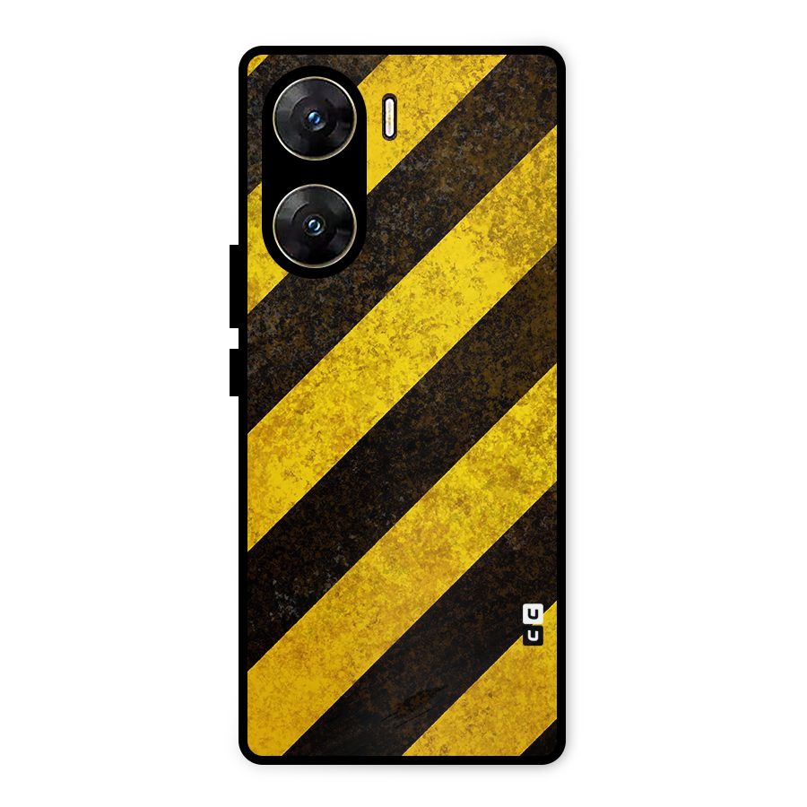 Diagonal Road Pattern Metal Back Case for Vivo V29e
