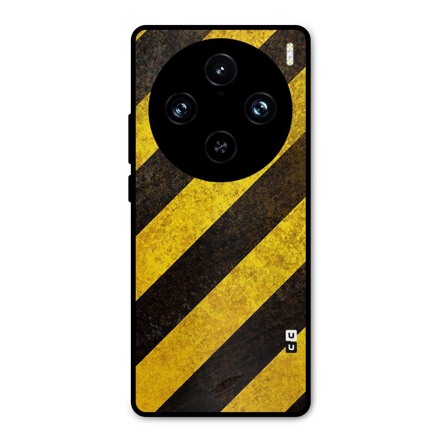 Diagonal Road Pattern Metal Back Case for Vivo X100 Pro