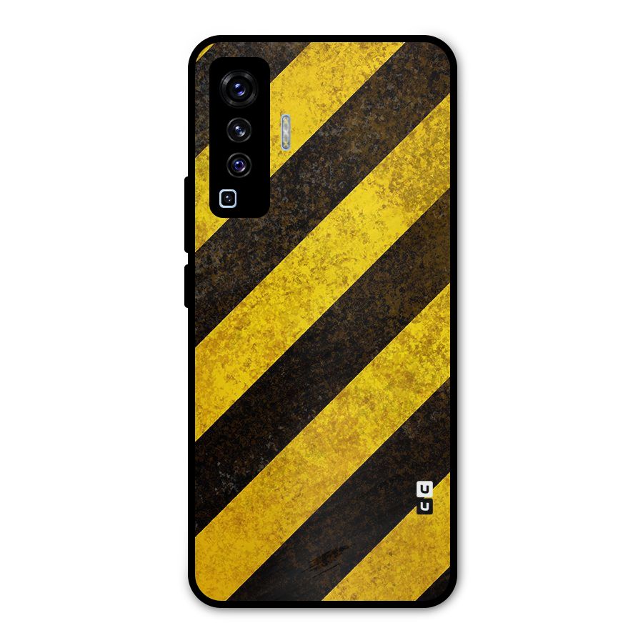 Diagonal Road Pattern Metal Back Case for Vivo X50