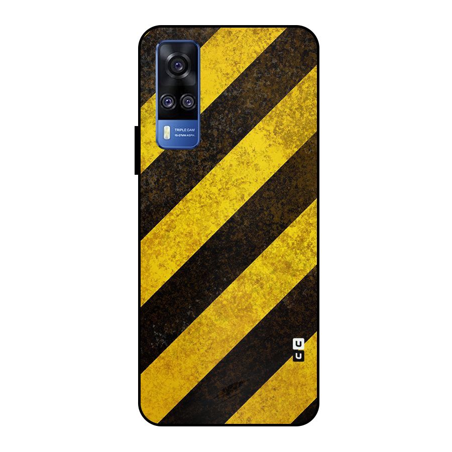 Diagonal Road Pattern Metal Back Case for Vivo Y51