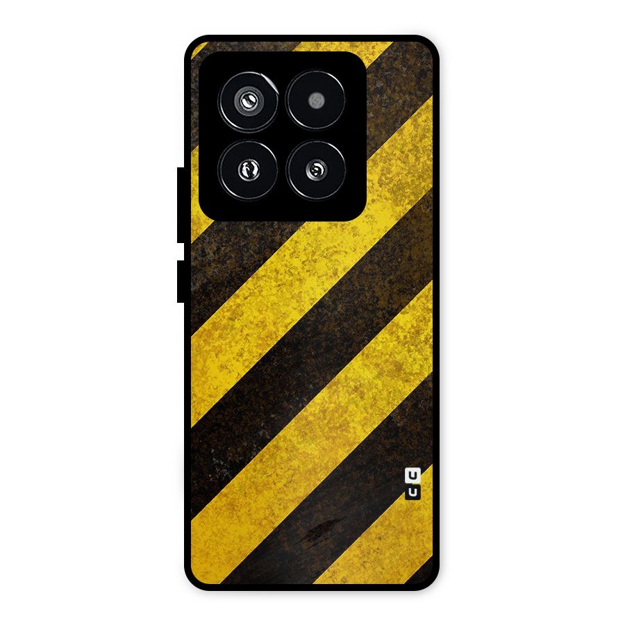 Diagonal Road Pattern Metal Back Case for Xiaomi 14 Pro