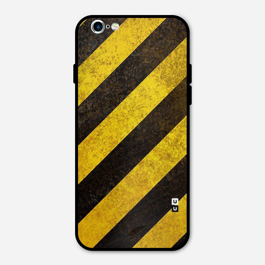 Diagonal Road Pattern Metal Back Case for iPhone 6 6s