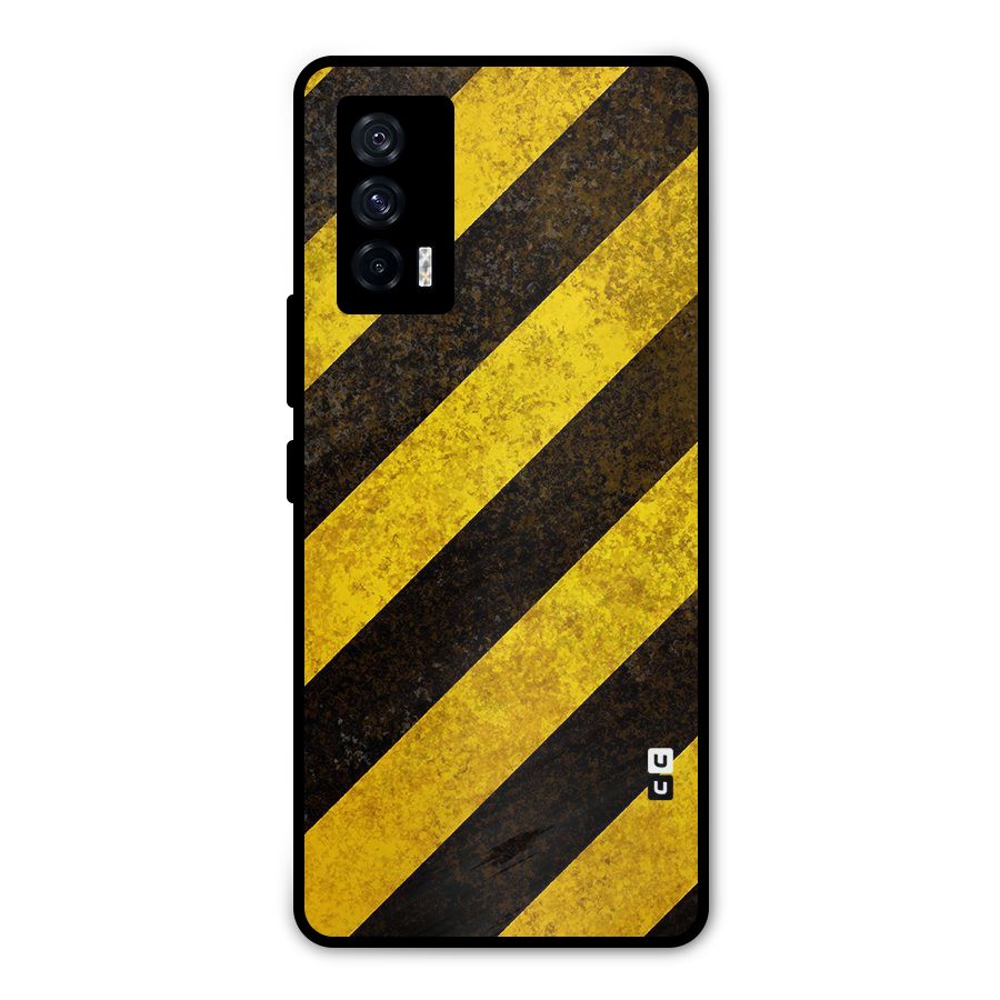 Diagonal Road Pattern Metal Back Case for iQOO 7 5G