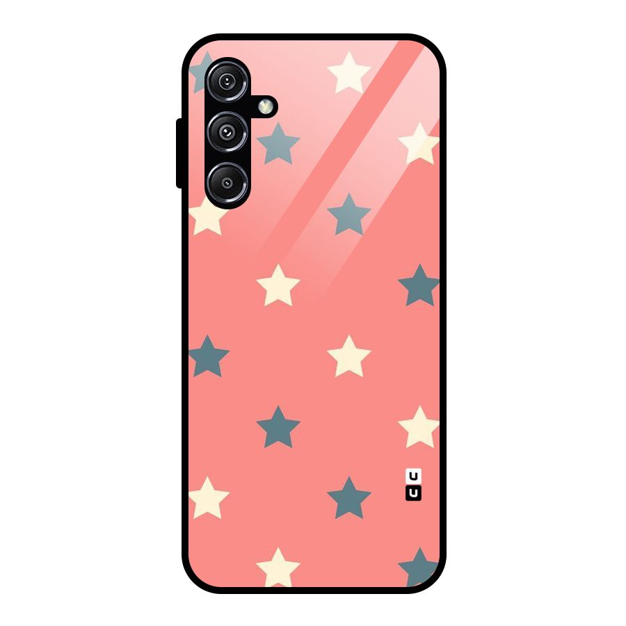 Diagonal Stars Glass Back Case for Galaxy M34 5G