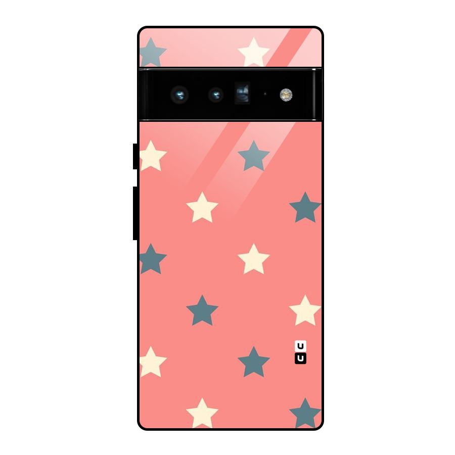 Diagonal Stars Glass Back Case for Google Pixel 6 Pro
