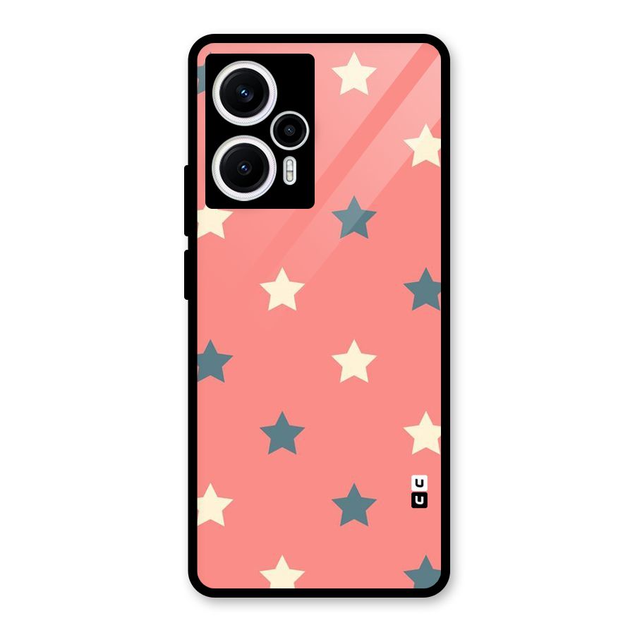 Diagonal Stars Glass Back Case for Poco F5