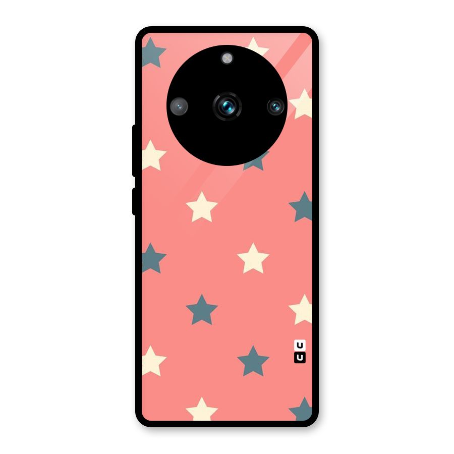 Diagonal Stars Glass Back Case for Realme 11 Pro Plus
