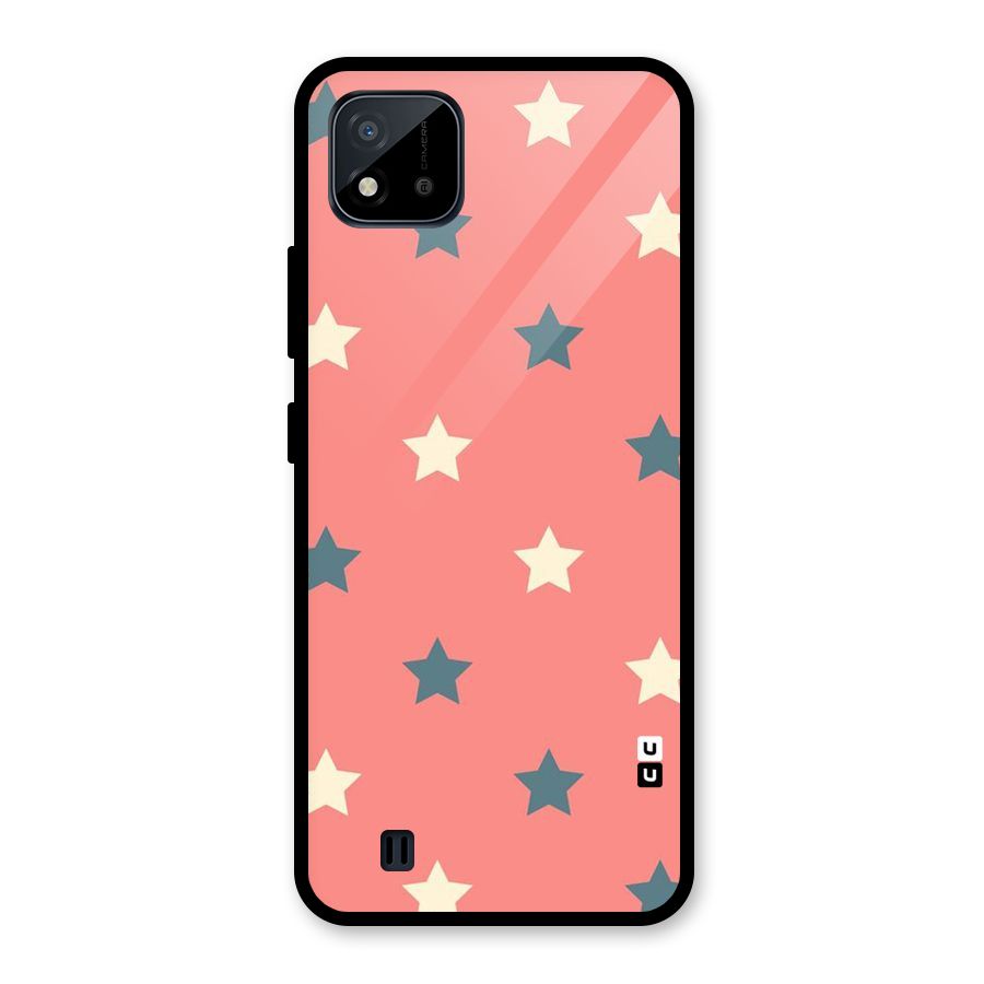 Diagonal Stars Glass Back Case for Realme C11 2021