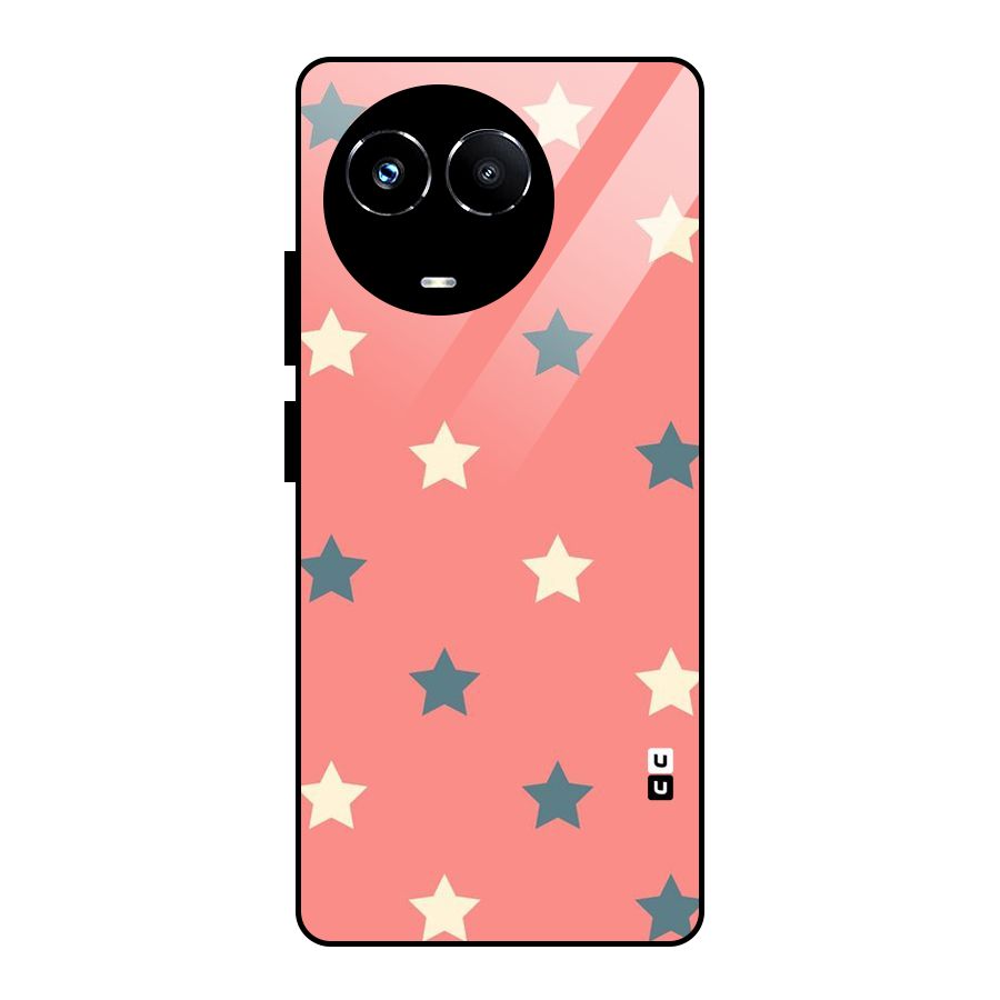 Diagonal Stars Glass Back Case for Realme Narzo 60X