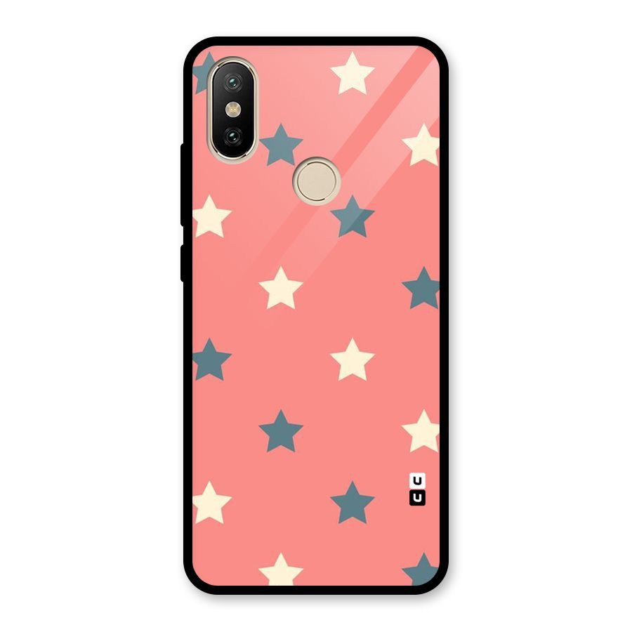 Diagonal Stars Glass Back Case for Redmi A2