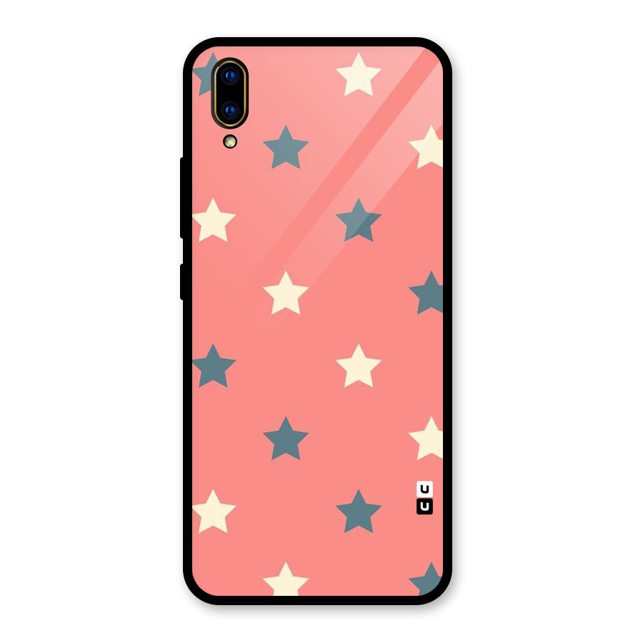 Diagonal Stars Glass Back Case for Vivo V11 Pro
