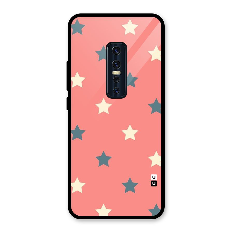 Diagonal Stars Glass Back Case for Vivo V17 Pro