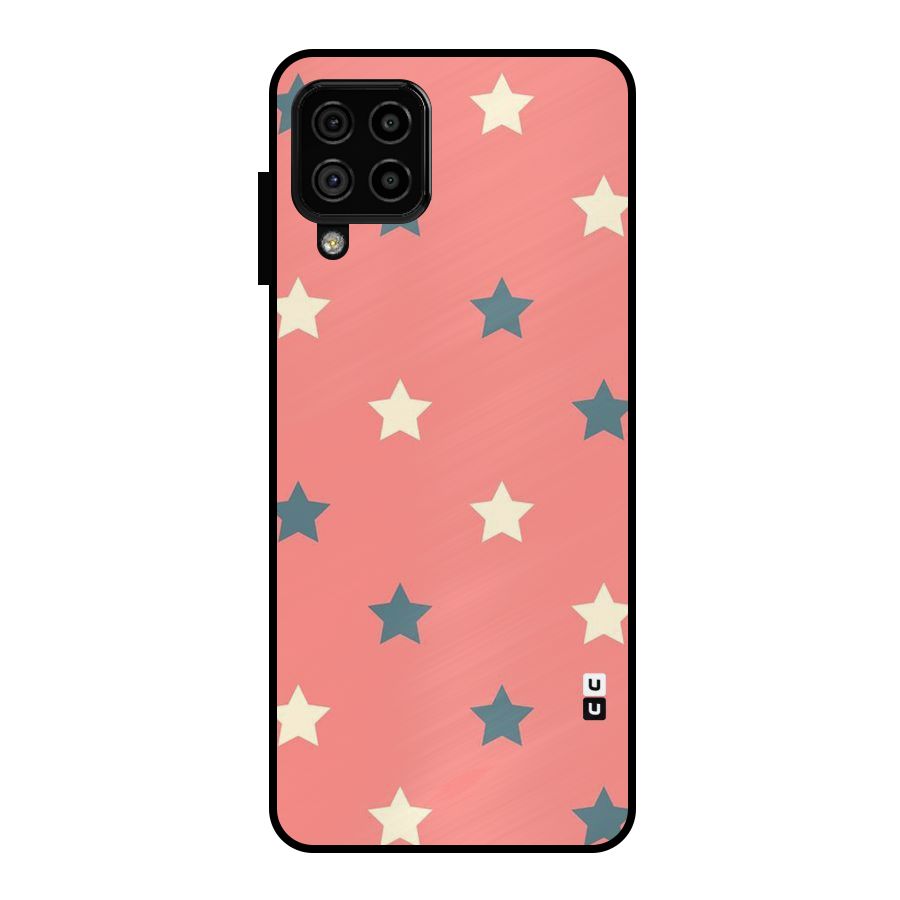 Diagonal Stars Metal Back Case for Galaxy A22 4G