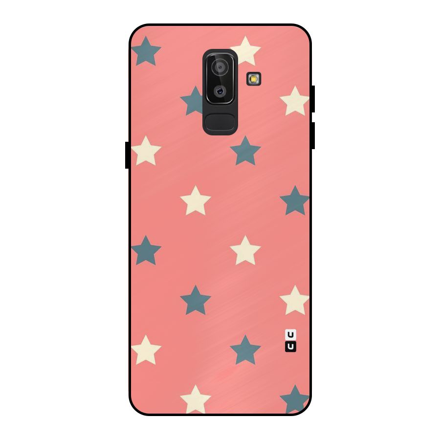 Diagonal Stars Metal Back Case for Galaxy J8