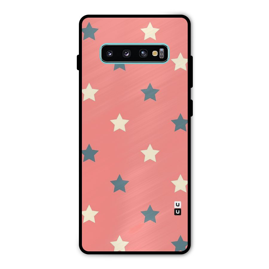 Diagonal Stars Metal Back Case for Galaxy S10 Plus