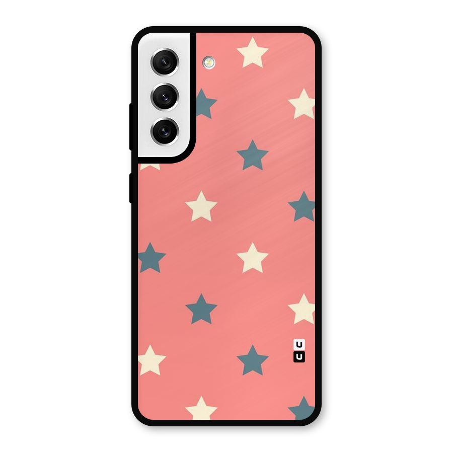 Diagonal Stars Metal Back Case for Galaxy S21 FE 5G