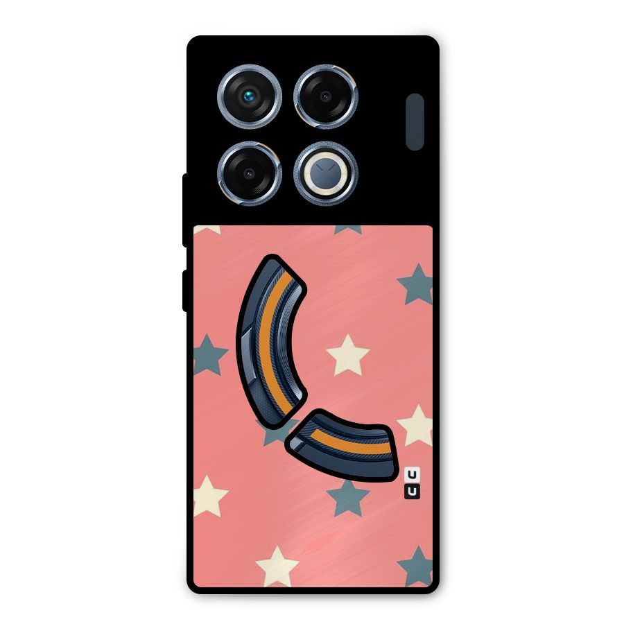 Diagonal Stars Metal Back Case for Infinix GT 20 Pro
