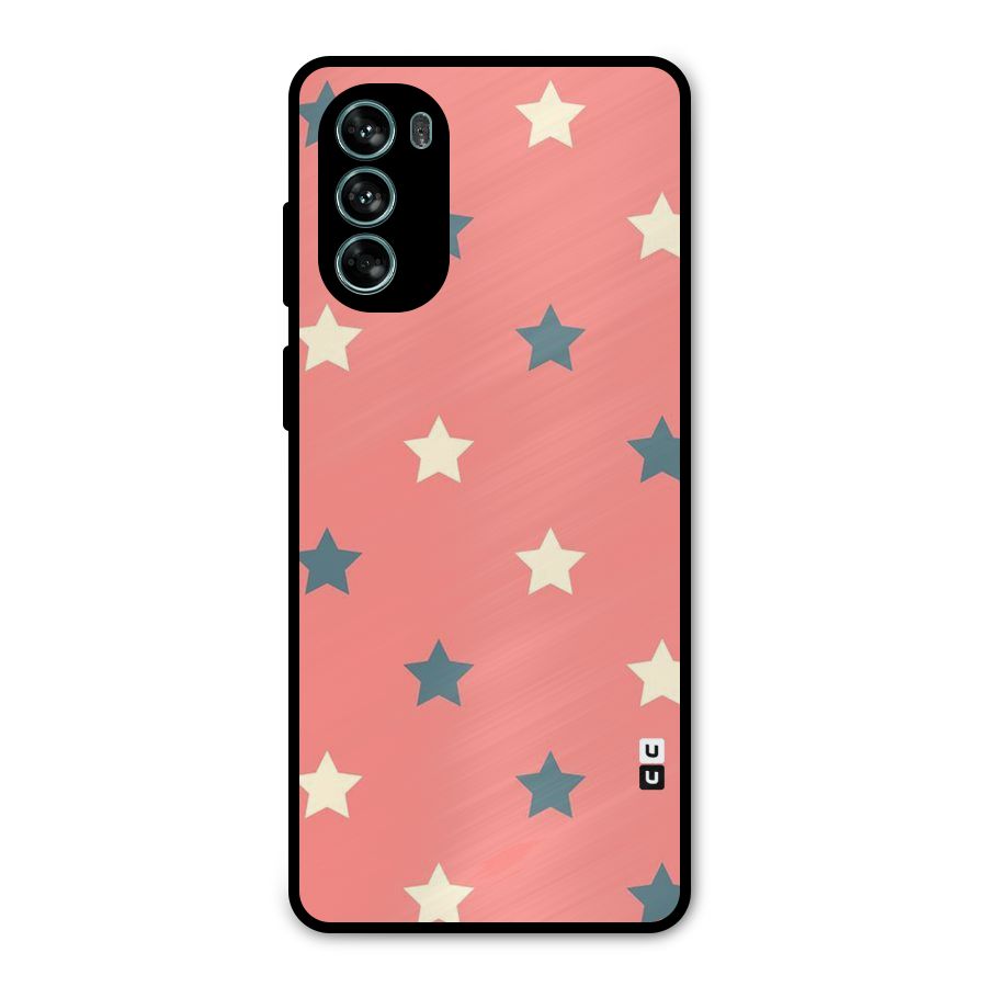 Diagonal Stars Metal Back Case for Moto G62