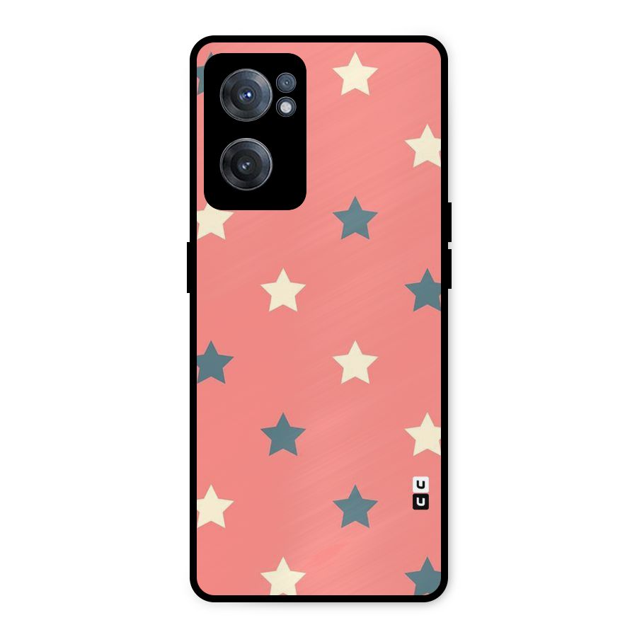 Diagonal Stars Metal Back Case for OnePlus Nord CE 2 5G