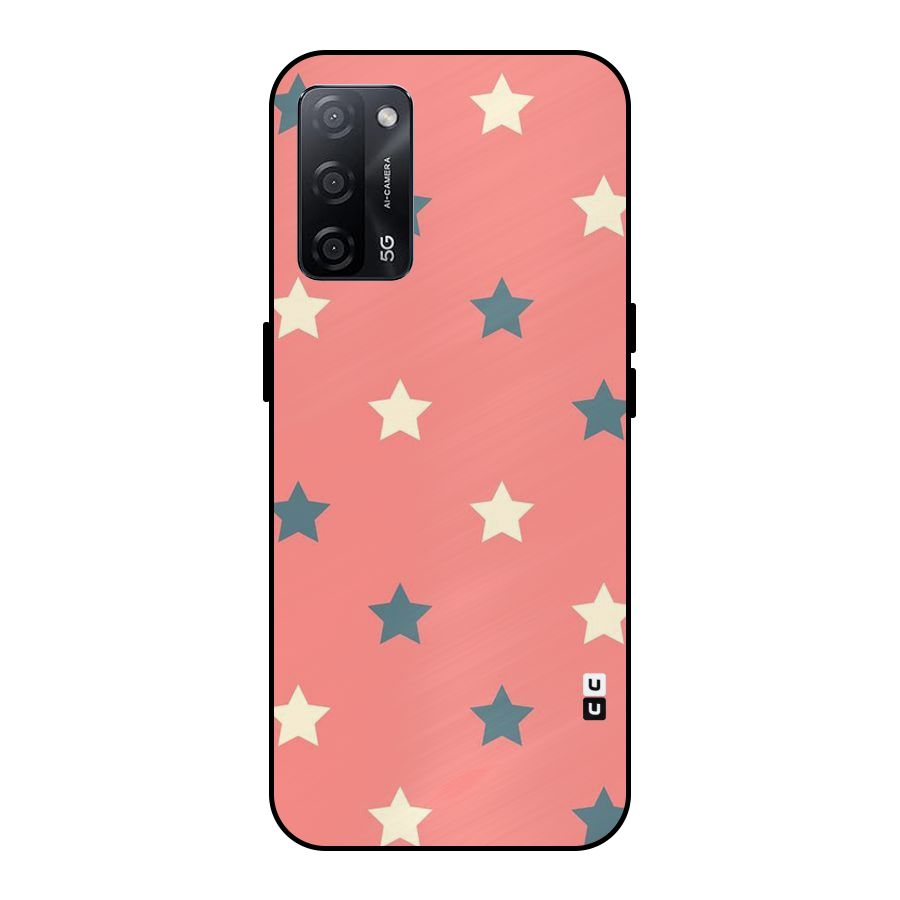 Diagonal Stars Metal Back Case for Oppo A53s 5G