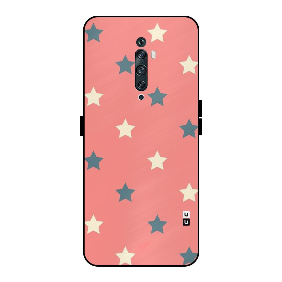 Diagonal Stars Metal Back Case for Oppo Reno2 F