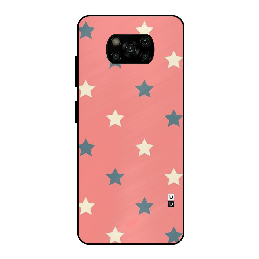 Diagonal Stars Metal Back Case for Poco X3