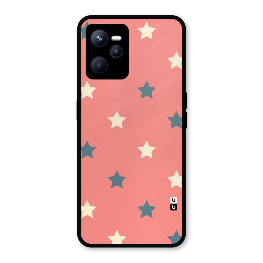 Diagonal Stars Metal Back Case for Realme C35