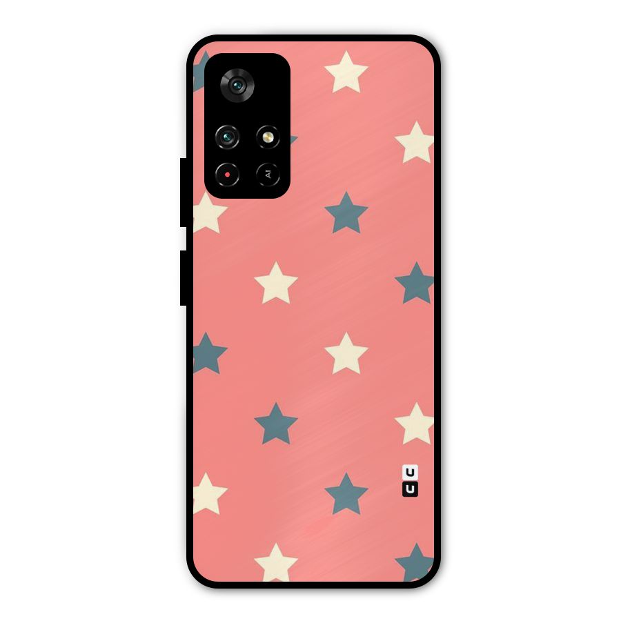Diagonal Stars Metal Back Case for Redmi Note 11T 5G