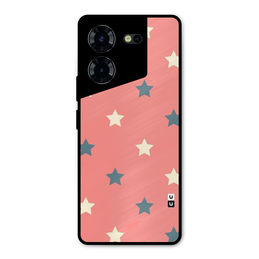 Diagonal Stars Metal Back Case for Tecno Pova 5 Pro 5G