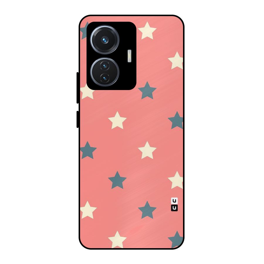 Diagonal Stars Metal Back Case for Vivo T1 44W