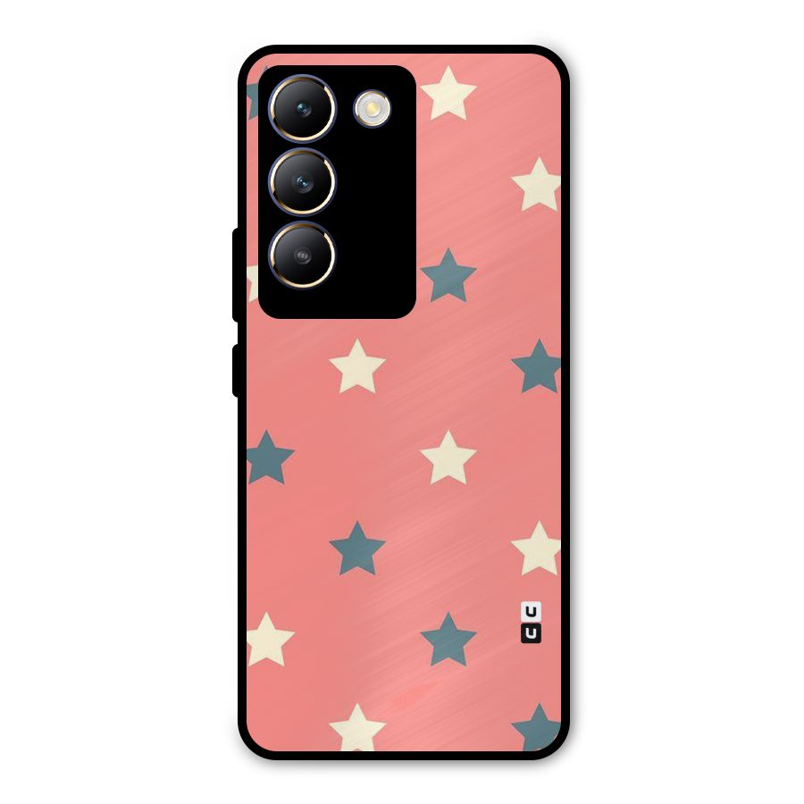 Diagonal Stars Metal Back Case for Vivo T3 5G