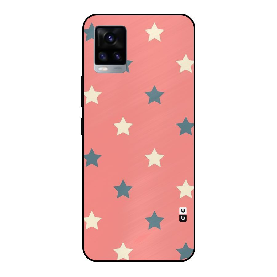 Diagonal Stars Metal Back Case for Vivo V20 2021
