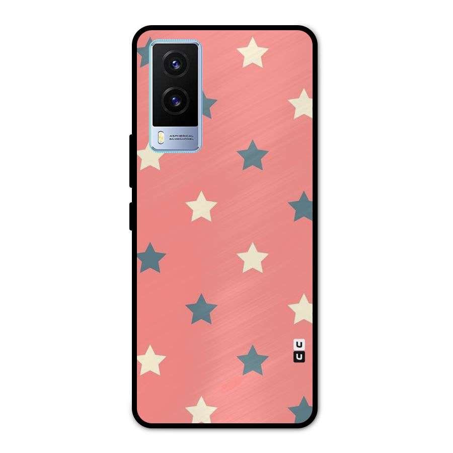 Diagonal Stars Metal Back Case for Vivo V21e 5G