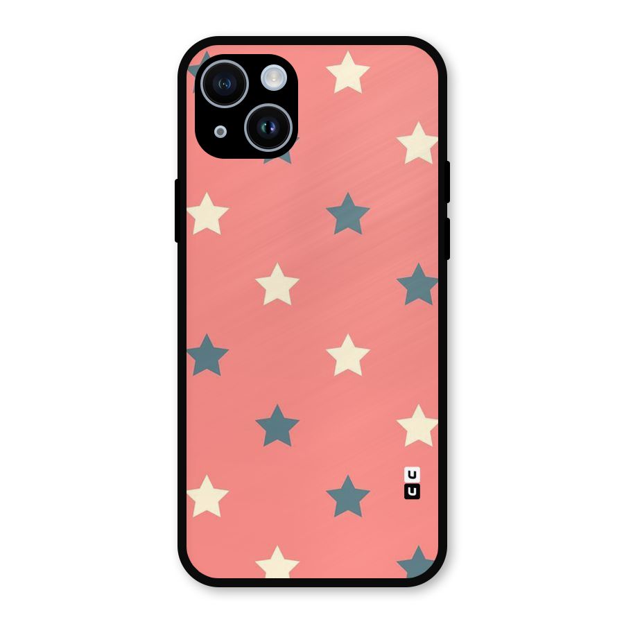 Diagonal Stars Metal Back Case for iPhone 14