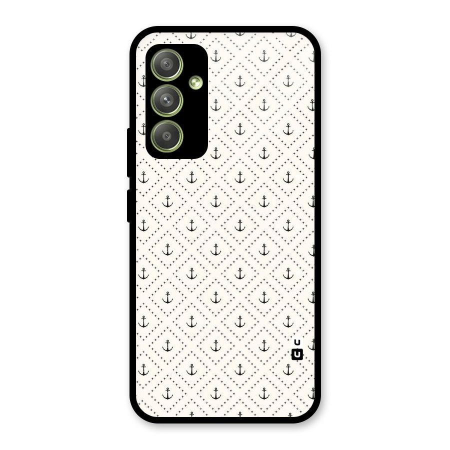 Diamond Anchor Design Glass Back Case for Galaxy A54