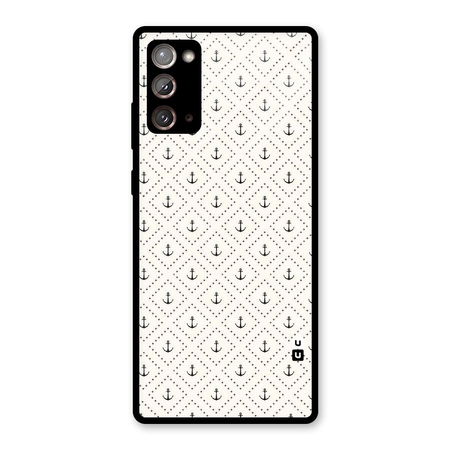 Diamond Anchor Design Glass Back Case for Galaxy Note 20