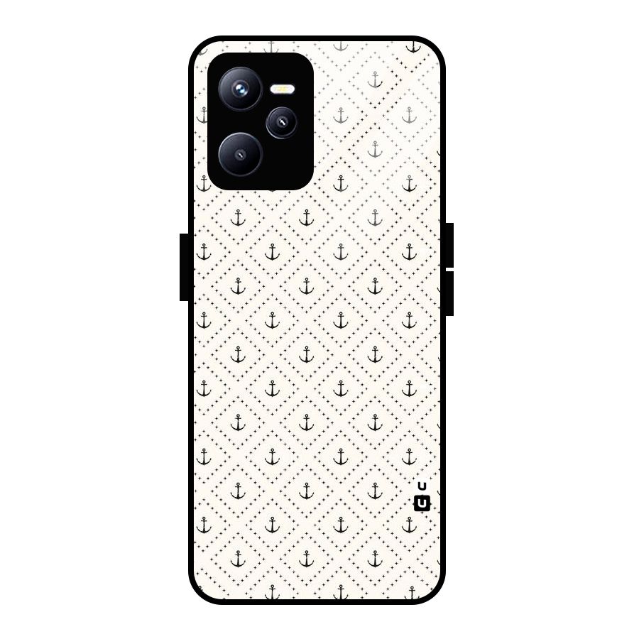 Diamond Anchor Design Glass Back Case for Realme C35