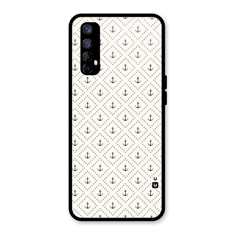 Diamond Anchor Design Glass Back Case for Realme Narzo 20 Pro