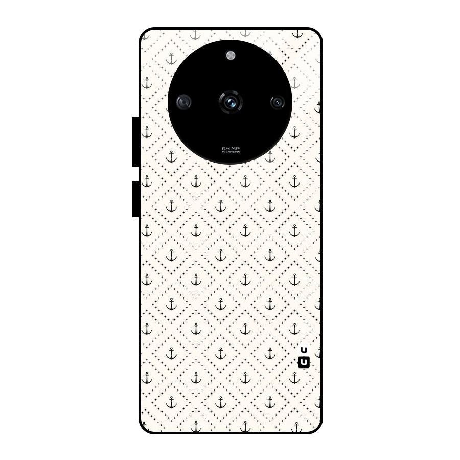 Diamond Anchor Design Glass Back Case for Realme Narzo 60 5G