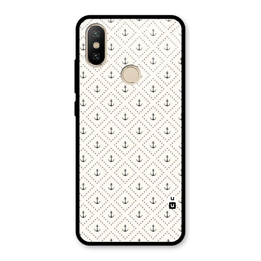 Diamond Anchor Design Glass Back Case for Redmi A2