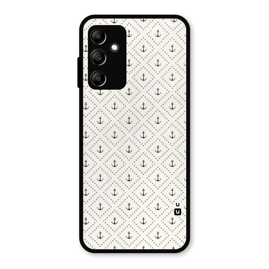Diamond Anchor Design Metal Back Case for Galaxy A14 5G