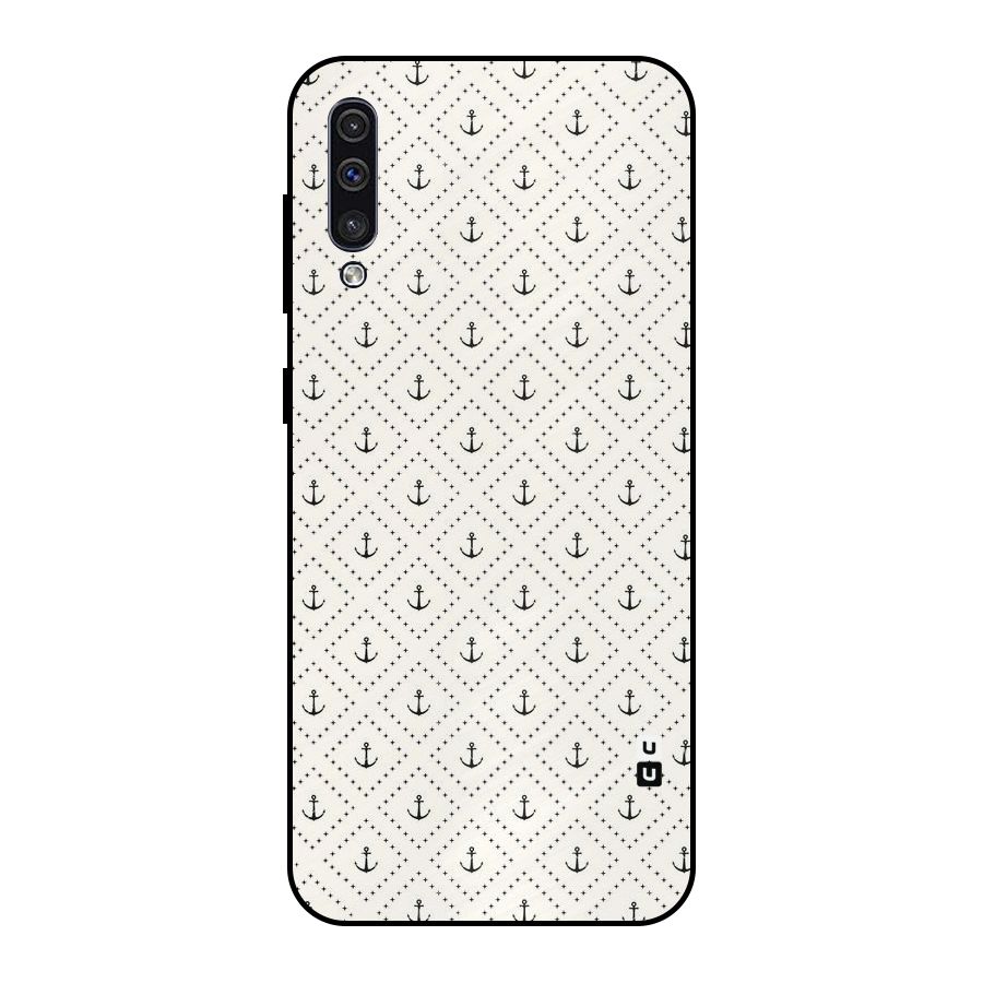 Diamond Anchor Design Metal Back Case for Galaxy A30s