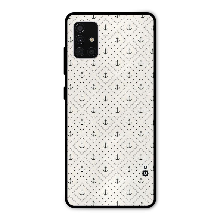 Diamond Anchor Design Metal Back Case for Galaxy A51