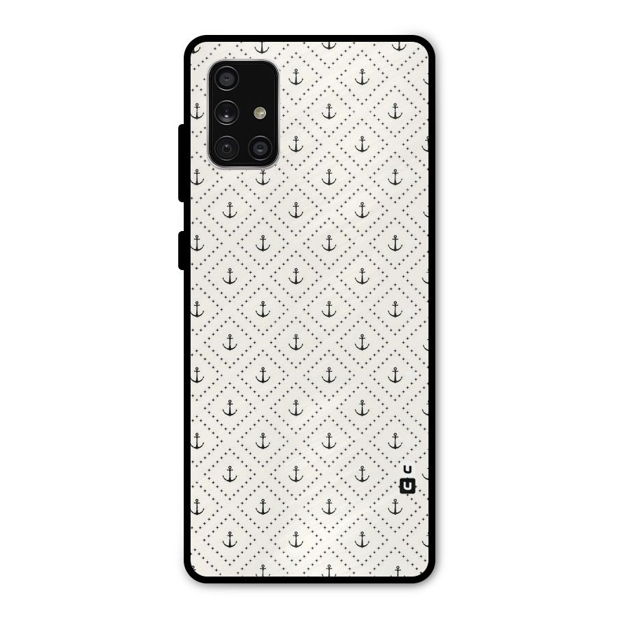 Diamond Anchor Design Metal Back Case for Galaxy A71