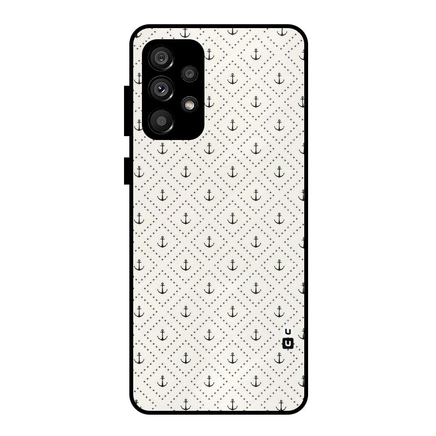 Diamond Anchor Design Metal Back Case for Galaxy A73 5G