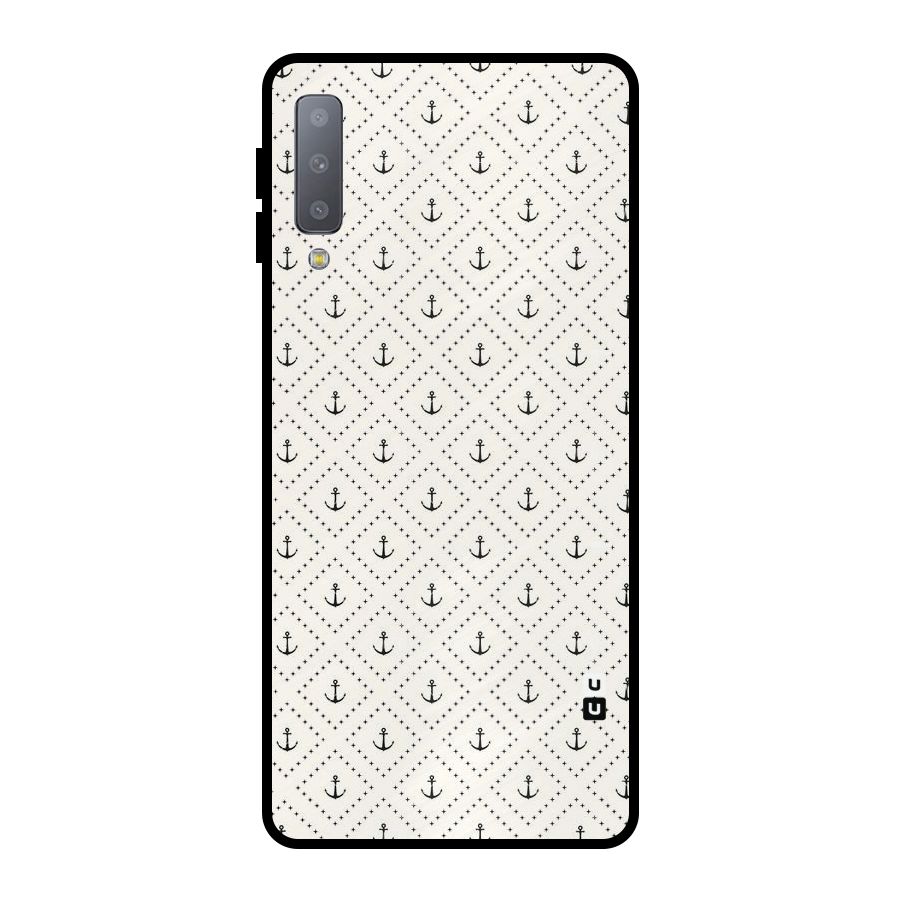 Diamond Anchor Design Metal Back Case for Galaxy A7 (2018)