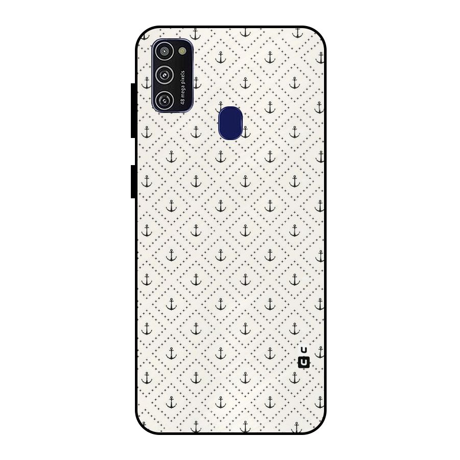 Diamond Anchor Design Metal Back Case for Galaxy M30s