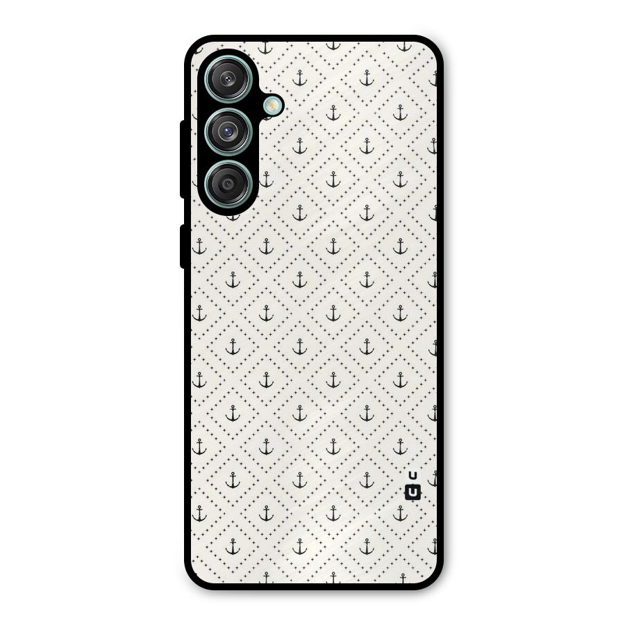 Diamond Anchor Design Metal Back Case for Galaxy M55 5G