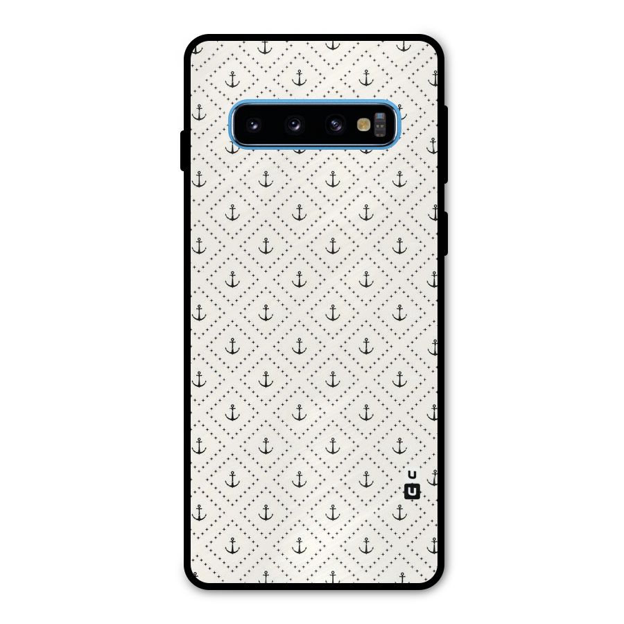 Diamond Anchor Design Metal Back Case for Galaxy S10