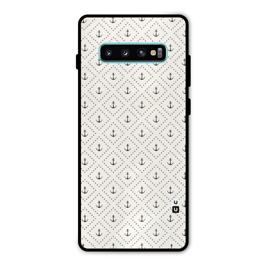 Diamond Anchor Design Metal Back Case for Galaxy S10 Plus